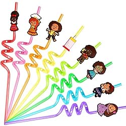 24 Encanto Party Favors Reusable Drinking Straws 8