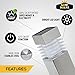 LowVoltz Solar 6 Pack Stainless Steel Solar LED Path Lights. Outdoor Solar Pathway Lights Garden, Yard Walkway. Modern Design, Solar Path Landscape Lighting, Longest Charge (Stainless Steel Square)