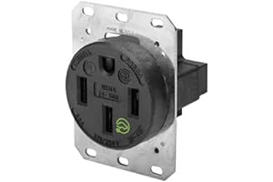 Hubbell HBL9450A Straight Blade Device Receptacle, RTP, Industrial Grade, 3-Pole 4-Wire Grounding, 50A 125/250V, 14-50R