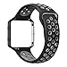 UMTELE for Fitbit Blaze Bands, Sport Silicone Replacement Strap with Black Frame for Fitbit Blaze Smart Fitness Watch Black/Gray