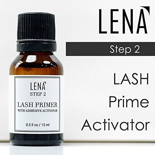 LENA 15ml Lash Primer Glue Adhesive Activator Semi Permanent Eyelash Extension - Speed up Glue Drying & Extend Lash Retention (x1)
