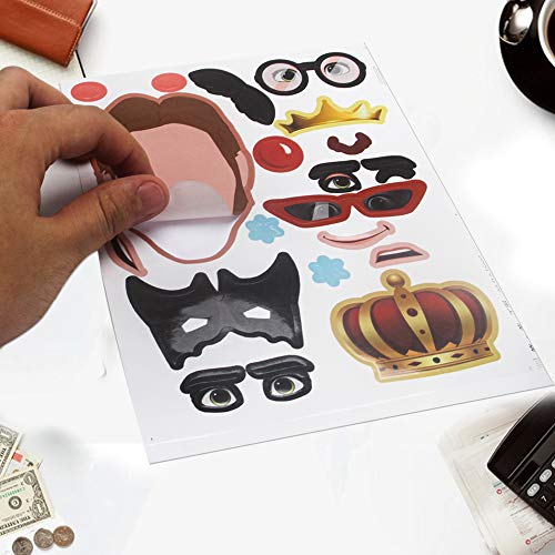 36 Pieces Sticker Sheet, Sticker Packs Kids, Princess Stickers for Kids, Make a Face Stickers Sheets, Make Your Own Sticker, Party Game Stickers DIY Activities Stickers for Kids Ages 4-8