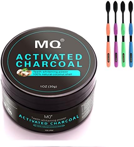 UniMQ Teeth Whitening Activated Charcoal Powder Natural Organic Coconut and Food Grade Formula Teeth Whitening Powder - 2.1oz(60g)