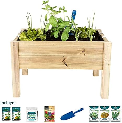 verdecora | Kit de Cultivo Huerto Urbano 60x40x40cm - Kit de ...