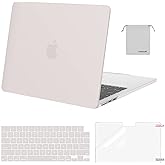MOSISO Compatible with MacBook Air 13 inch Case 2026 2025 2024 2023 2022 M4 A3240 M3 A3113 M2 A2681,Plastic Hard Shell&Keyboard Cover&Screen Film&Pouch for MacBook Air 13.6 inch Case, Stone Gray
