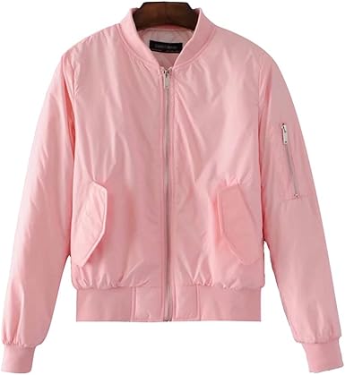 ZKOO Chaqueta Bomber Mujeres Corta Piloto Jacket Algodón ...