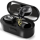 Wireless Earbuds, QQCute Bluetooth Headphones True Wireless Stereo Hands Free Call In Ear Sweatproof Sport Earphones Headset with Charging Box, Built-in Microphone