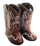 DollsHobbiesNmore Brown Leather Western Cowgirl Boots with Tassels Compatible with American Girl Dolls