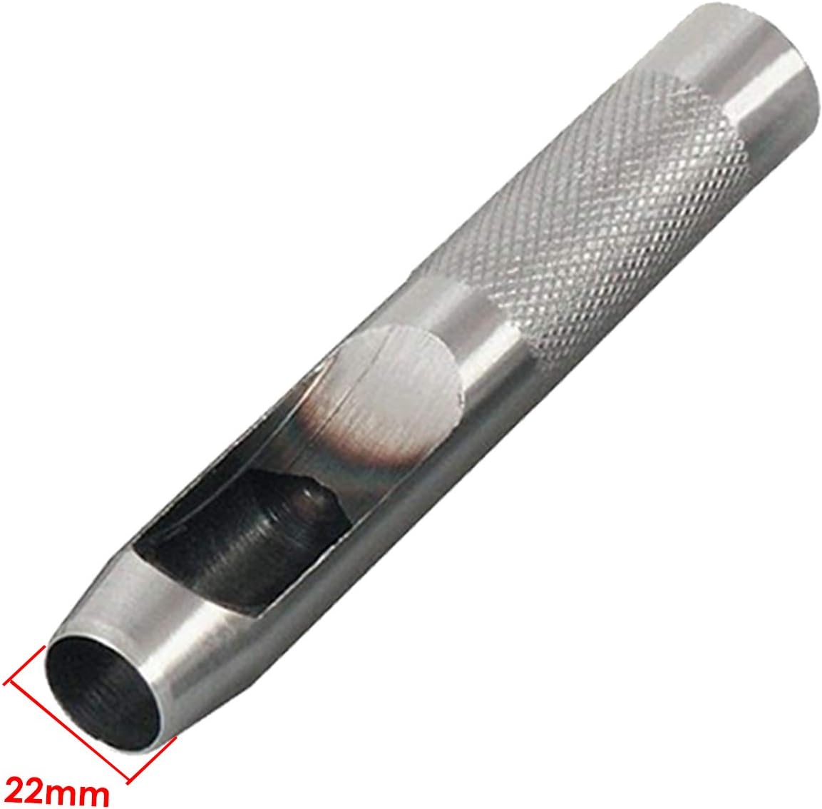 Trimming Shop 22mm Steel Hollow Punch Leather Hole Puncher for Piercing Holes in Leather Paper, Plastic, Rubber, and Vinyl - Image 3