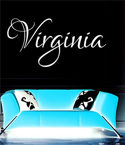B017pe8zv4 Virginia女の子名前またはboy名前部屋名前壁引用アートビニールデカールステッカー ウォールステッカー 100 本物保証
