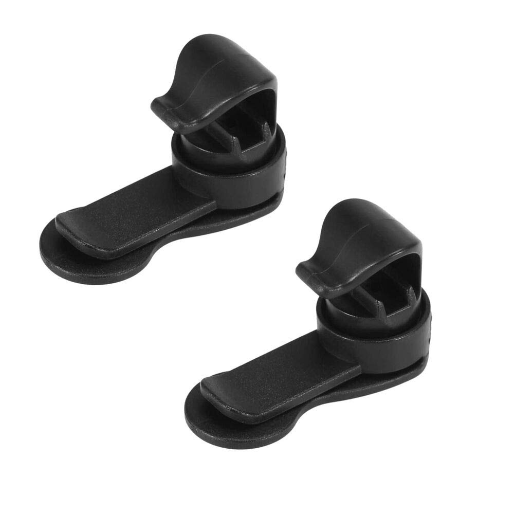 Shiwaki 2pcs Water Tube Clips Universal Water Bladder Hose Clip Removable Hydration Pack Clamp Magnetic Hose Holder - Black
