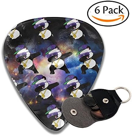 Dabbing Panda 351 Shape Classic Guitar Picks Ideal For Your Electric,Acoustic,Mandolin,Bass,Ukulele,Guitar (3 Gauges:0.46mm,0.71mm,0.96mm) 6-Pack