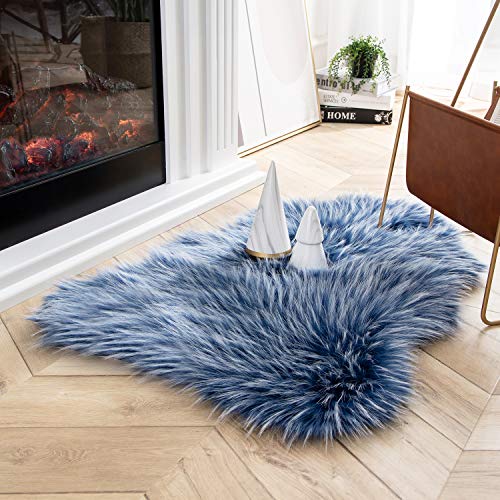 Ashler Faux Fur Rug Sheepskin Area Rug Soft Faux Sheepskin Rugs Fluffy