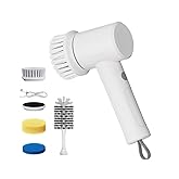MEFELF Electric Spin Scrubber, Cordless Handheld Brush, 2 Speeds | 4 Attachments, 1500mAh Battery, IPX7 Waterproof, 120-Min R