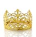 POKERGODZ Vintage Mini Princess Crown Cake Topper Small Wedding Birthday Party Decoration (Gold)