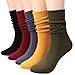 TINTAO 3 Pairs Women Winter Wool Cable Knit Crew Knee High Boot Socks,Size 5-11#W919 (Polyester Blend, Color D22)