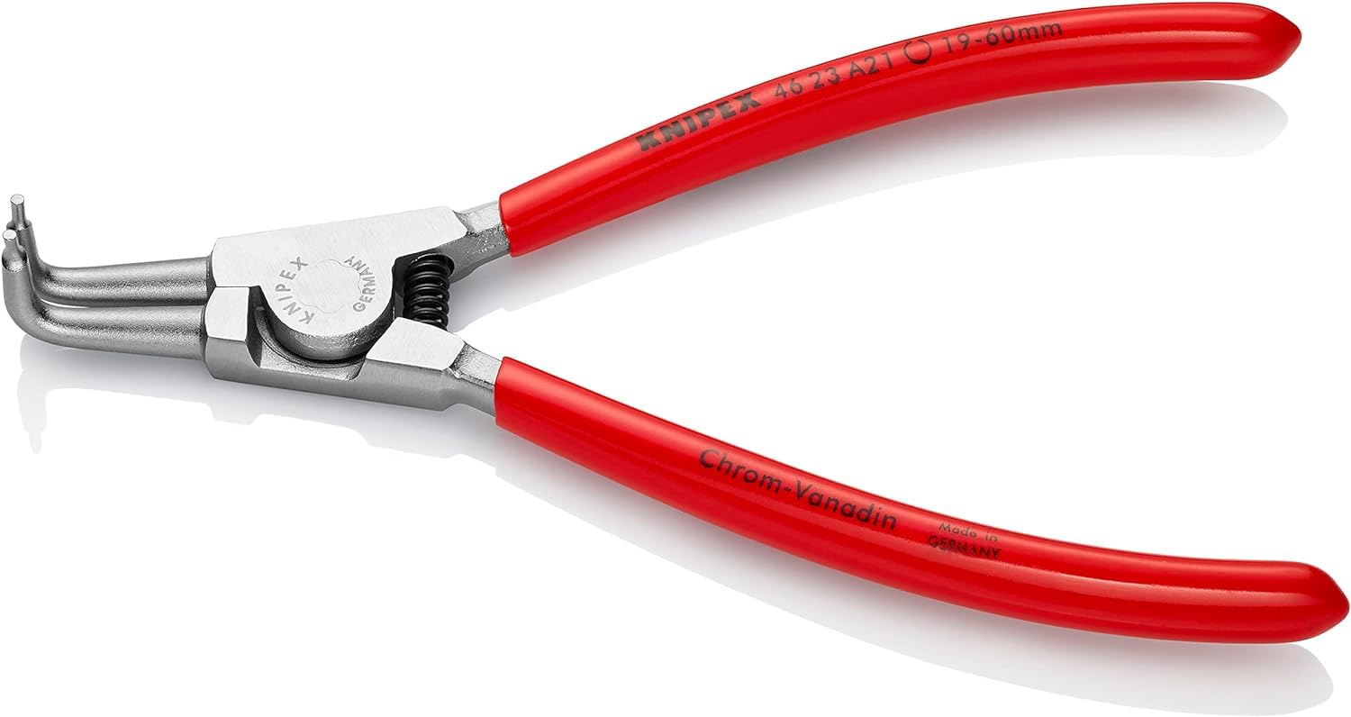 KNIPEX Circlip Pliers for External Circlips on Shafts Chrome-Plated with Plastic Coating 170 mm, 46 23 A21