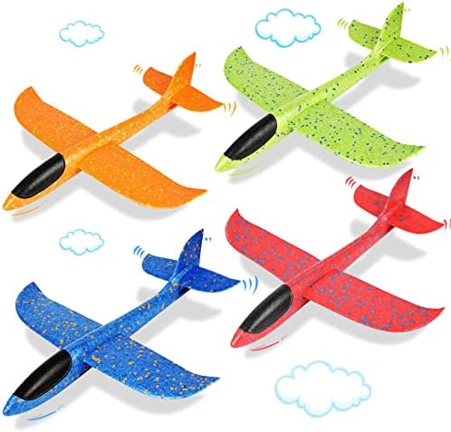VCOSTORE Pack Foam Airplanes Toys for Kids, Large Throwing