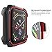 Alritz Compatible Apple Watch Case Series 4 44mm, Shock Resistant Bumper Cover Rugged Protective Case Apple Watch Series 4 (Black Red)