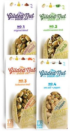 The Gilded Nut - Assortment Pack, 4 Flavors - 2.25 oz Each Flavor (4 count)