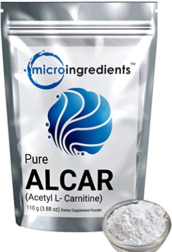 Micro Ingredients Pure Acetyl L-Carnitine (ALCAR) Powder, 110 grams