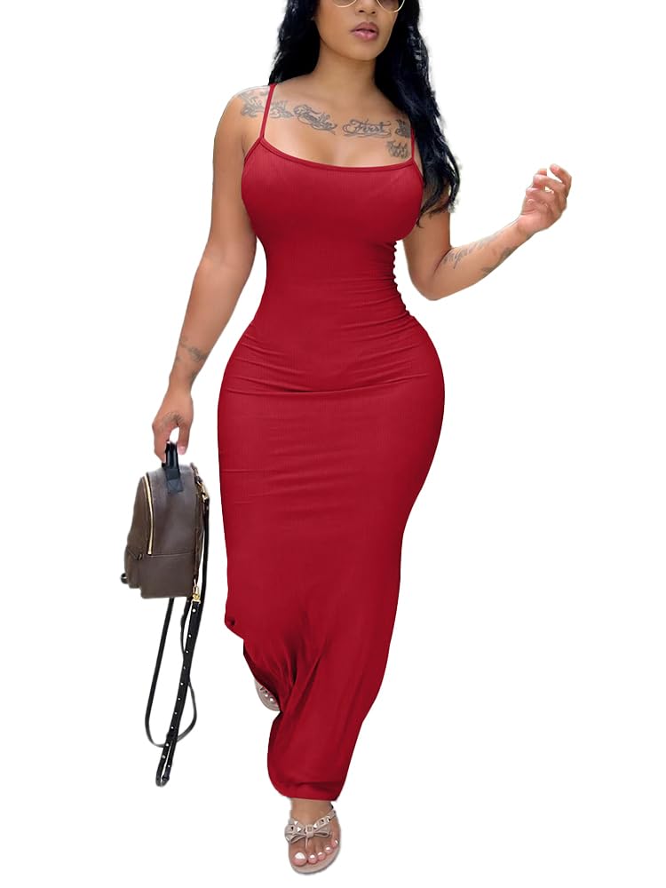 Strappy Backless Lace Up Sexy Bodycon Maxi Dress