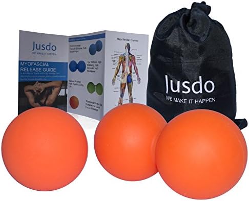 Peanut Massage Ball+Bonus Single Massage Ball - 2 Piece Premium Silicone ball set -Suited for Myofascial Release and Self-yoga Using Trigger Point and Deep Tissue Therapy of Feet, Hands, Back.(orange)