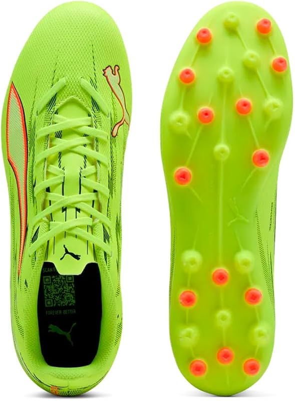 Ultra 6 Play MG Chaussures de Football Unisexes Jaune Alerte Noir-rougeâtre Lime Squeeze, 41 EU, Yellow Alert PUMA Squeeze Squeeze Noir/Rouge, 41 EU — photo 5 sur 6