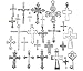 Kinteshun Christian Cross Charm Assorted Alloy Crucifix Pendant Connector for DIY Necklace Bracelet Jewelry Making Accessaries(25pcs,Antique Silver)