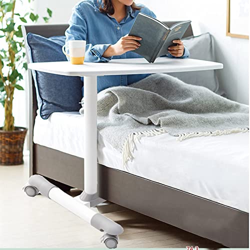 ETHU Overbed Table With Wheels, Upgrade Rolling Tray Table, Hospital