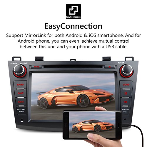 Eonon GA8163 Car Stereo Radio  Android 7.1 Nougat in Dash GPS Navigation Touch Screen Radio Audio for Mazda 3 Series 2010-2013 Quad Core 2GB RAM with DVD Player Bluetooth Head Unit- 8 Inch - Thumbnail 2