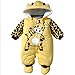 Baby Cows Warm Body Suit Autumn and Winter Clothing Baby Romper (0-6Months, Yellow)