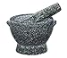 Cilio by Frieling Goliath Natural Granite Mortar and Pestle Set, Grinder for Spices and Seeds, 5 Inches Tall