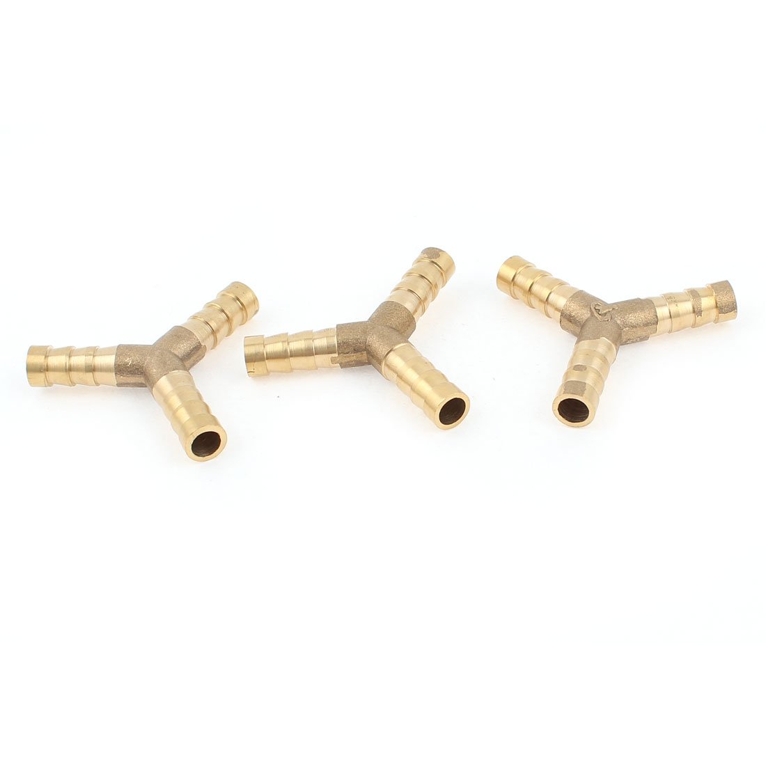 Sourcingmap 3pcs 8mm Dia Air Water Fuel Metal Pipe Tube 3 Way Connector Joiner