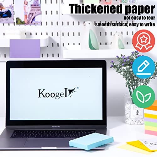 Koogel 600PCS Colored Index Cards, Blank Note Cards 3 x 5 Inch Assorted Neon Color Flash Cards for Studying Organizing School Office