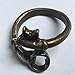 Skeleton Key Ring Antique Bronze Vintage Adjustable Jewelry Wraparound Spoon Ring