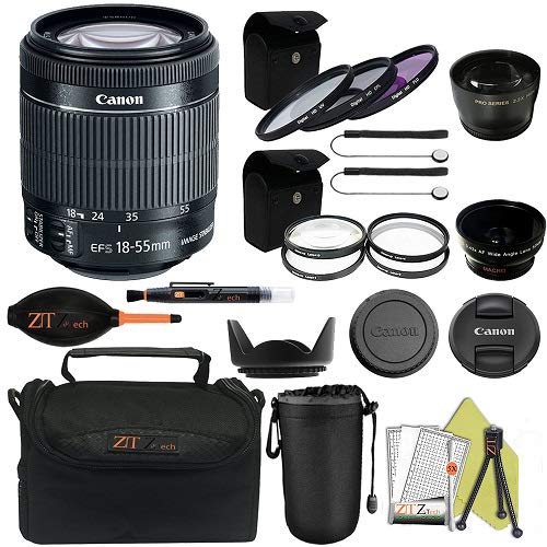 Canon EF-S 18-55mm f/3.5-5.6 is STM Lens ZeeTech Package (Professional Kit)