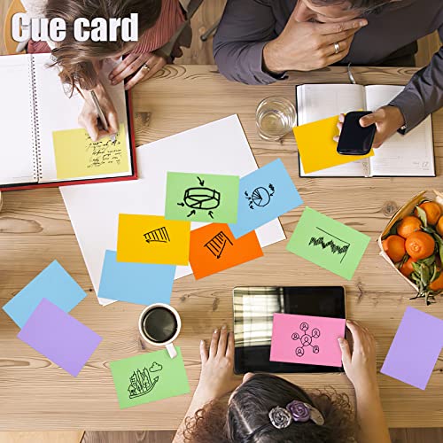 Koogel 600PCS Colored Index Cards, Blank Note Cards 3 x 5 Inch Assorted Neon Color Flash Cards for Studying Organizing School Office