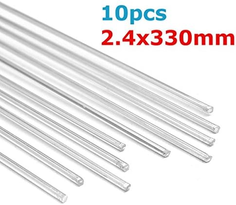 nbms 10pcs 2.4mmx330mm aluminum alloy silver tig filler rods welding