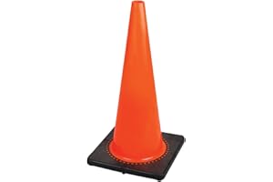 Pioneer 28" PVC Flexible Safety Cone, Professional Quality Orange 70 Cm