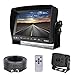 Backup Camera Monitor Kit Van, RV, Upgraded 175º Wide View Wired Infrared HD Small Rear View Cam 7 inch Adjustable Monitor Truck, Trailer, Bus, Oversize Vehicles