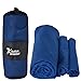 Action Frontier 4 Pack Microfiber Towel Set - 1 XL Beach Towel, 2 Washcloths, 1 Mesh Carry Bag
