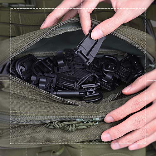 Jeicy Tactical Gear Clip Strap for Molle Webbing Attachments Tactical Backpack Vest Belt 32 Pieces