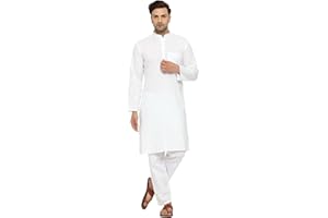 ITOS365 Men Cotton Blend Kurta Pyjama Set Party Fashion Regular Ethinic Wear Indian Dress Gift for Men