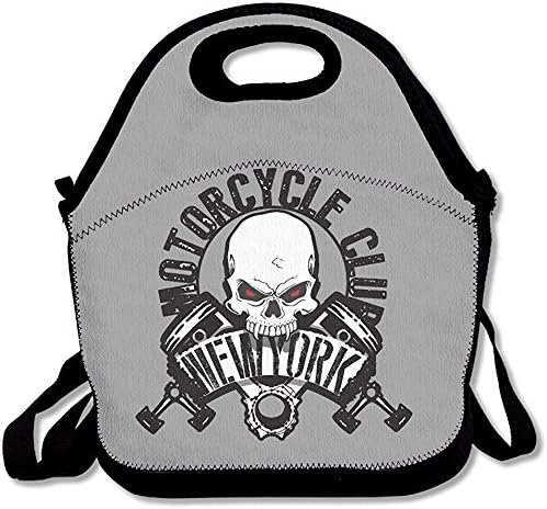 staromia Skull-Motorcycle Parts Simple Outdoor Lunch Bag Lunch Box Thermal Insulated Tote Cooler Lunch Pouch Picnic Bag Lunch Tote, For School Work Office,gift For Women