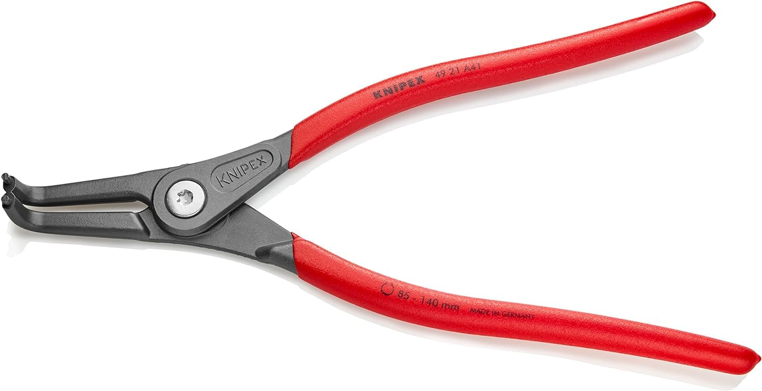 KNIPEX Precision Circlip Pliers for External Circlips on Shafts with Non-Slip Plastic Coating 305 mm, 49 21 A41