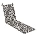 Pillow Perfect Damask Indoor/Outdoor Split Back Chaise Lounge Cushion with Ties, Plush Fiber Fill, Weather, and Fade Resistant, 72.5