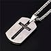 U7 Stainless Steel Dog Tags for Men Chain Bible Lord's Prayer Cross Necklace