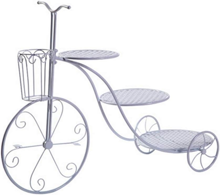 YJIUJIU Cake Stand, Wrought Iron Bicycle Cake Stand, Three-tier Wedding Birthday Multi-layer Cake Stand, European Creative Dessert Table,White,L