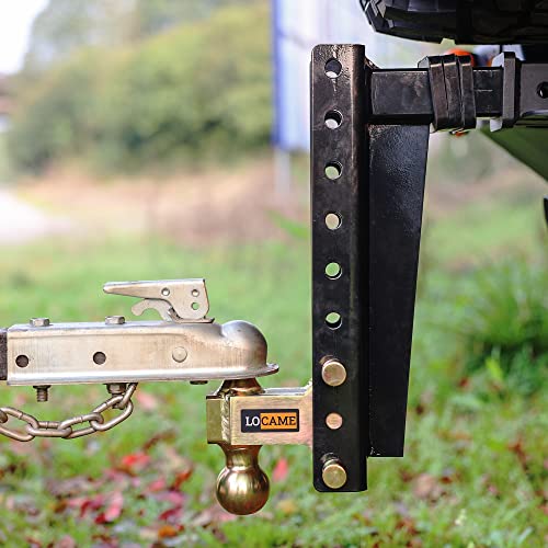 LOCAME Adjustable Trailer Hitch, Fits 2Inch Receiver, 8Inch Drop/Rise